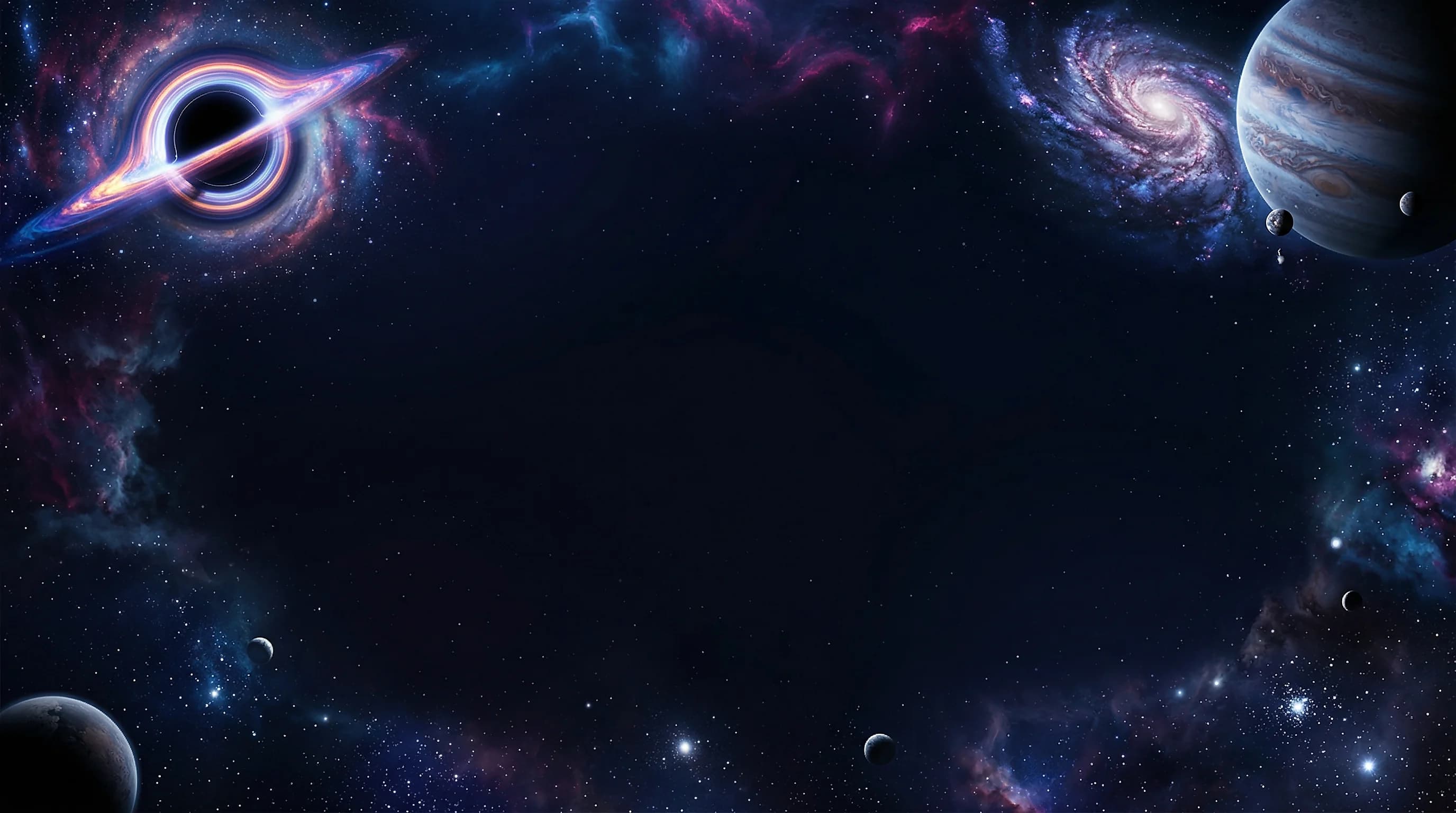 Imagem de um fundo estrelado com um gradiente escuro na parte inferior para melhorar a legibilidade do conteúdo sobreposto